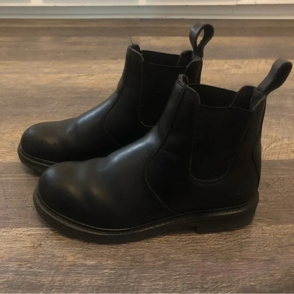 Red Wing Worx Electrical Hazard Steel Toe Black Boots Size minimal scuffing toe Men main image 2